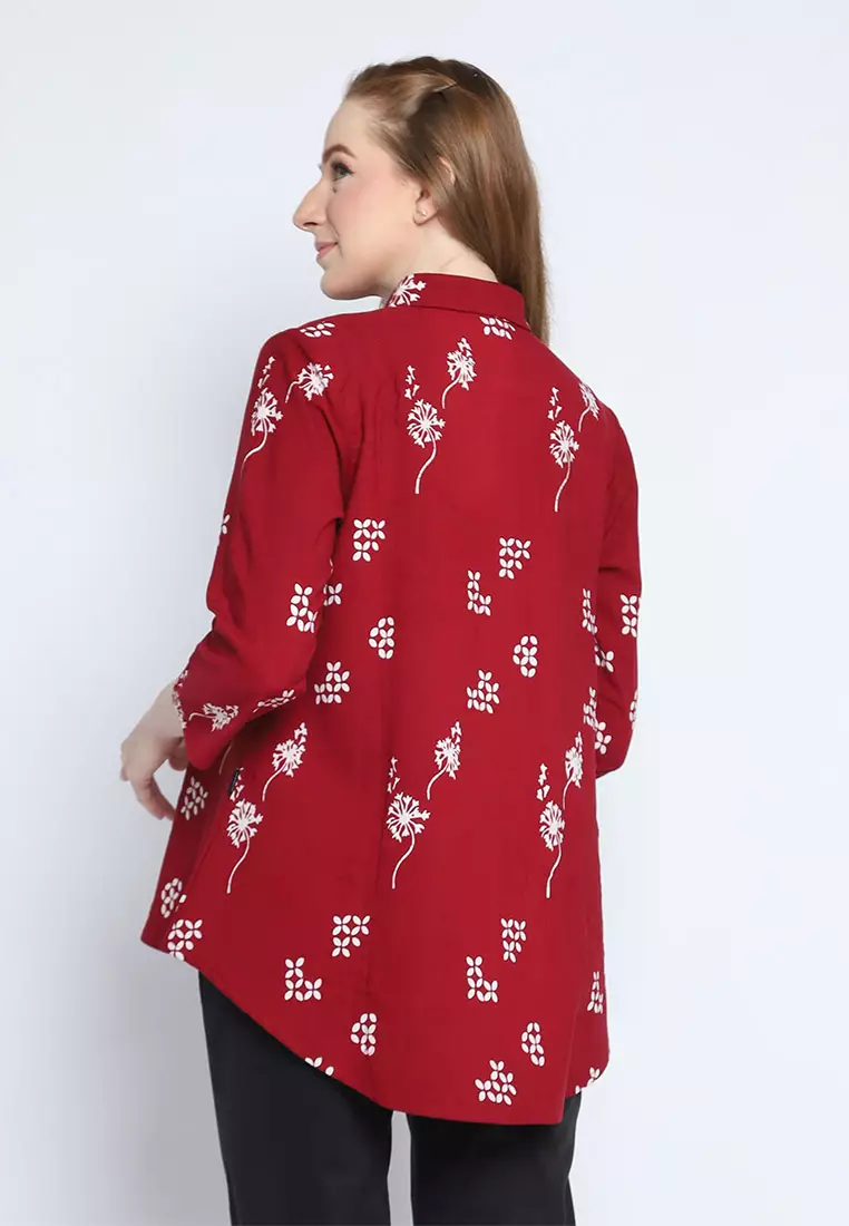 Signature Hadinata Batik Wanita Blouse Cap Furing Syandana