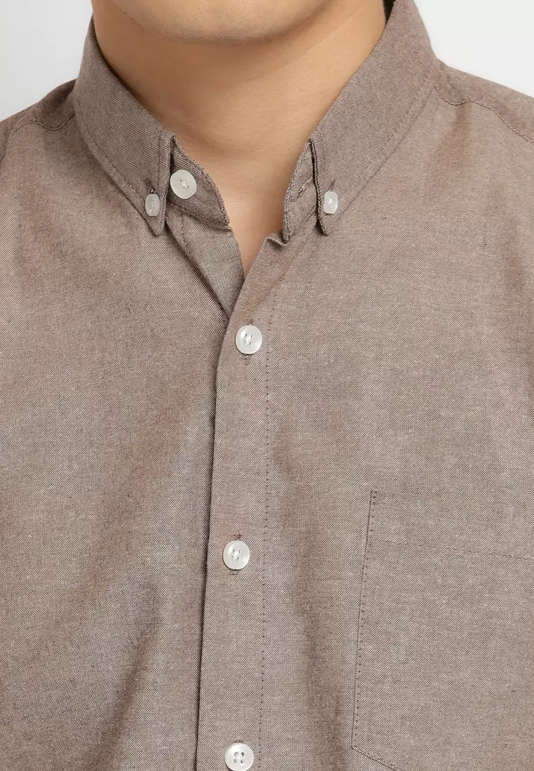 Brown Oxford SS Shirt