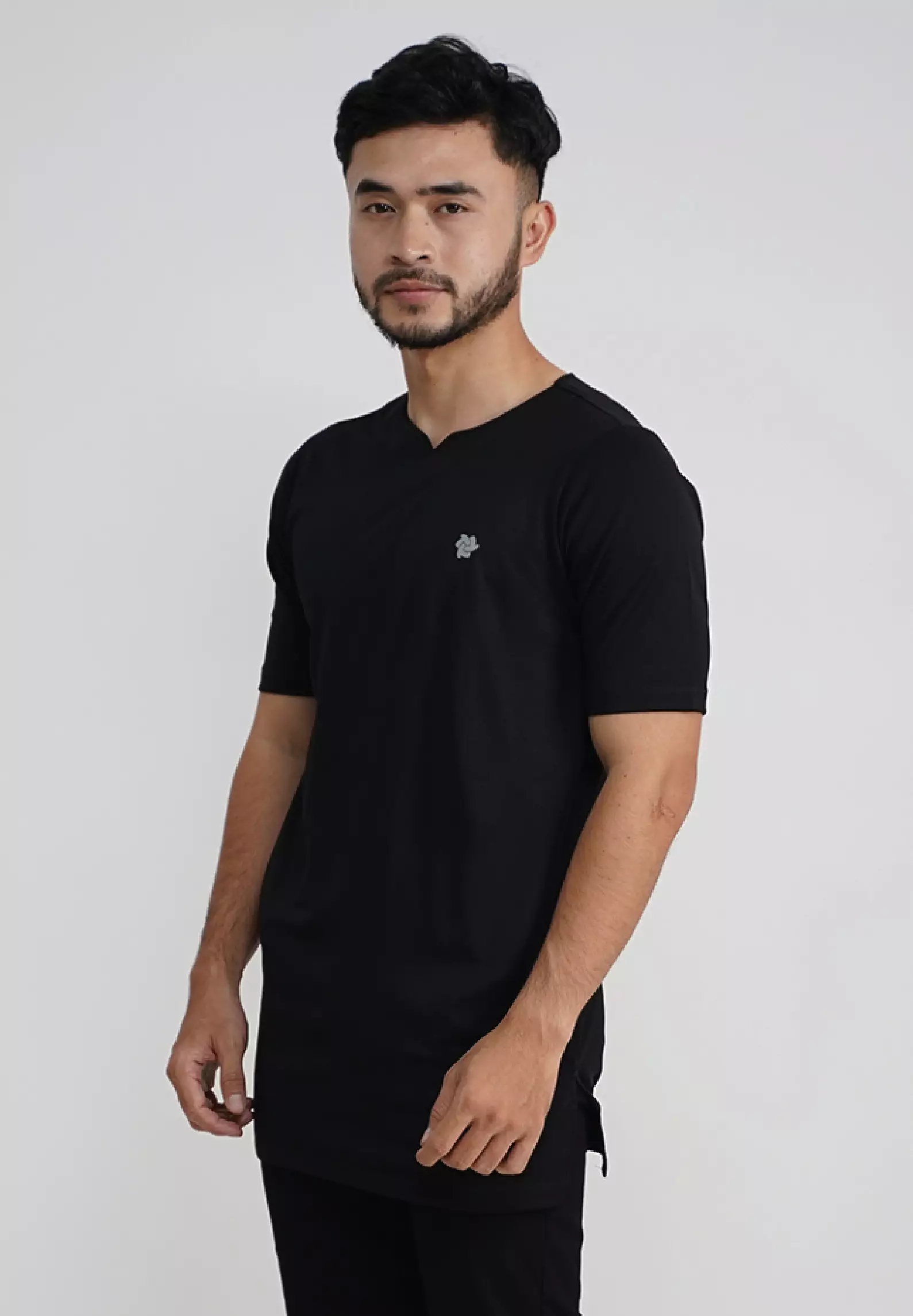 Tiento Baju Muslim Koko Kurta 3in1 Basic Black