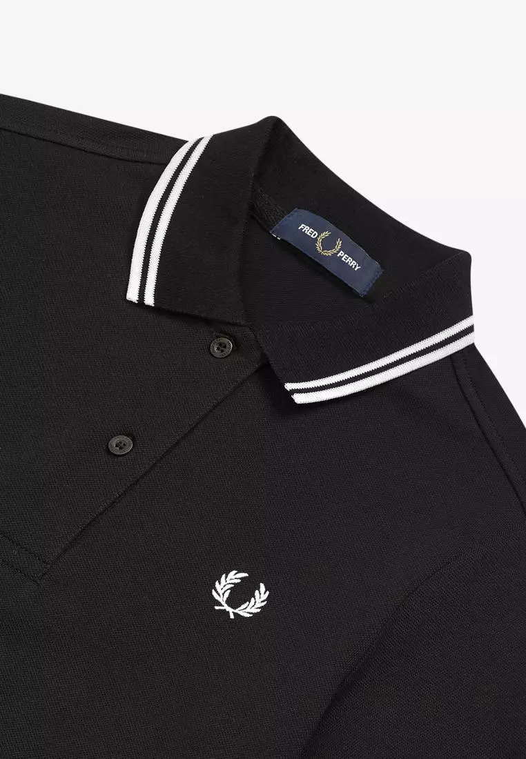 Fred Perry G3600 Twin Tipped Fred Perry Shirt (Black / White / White)