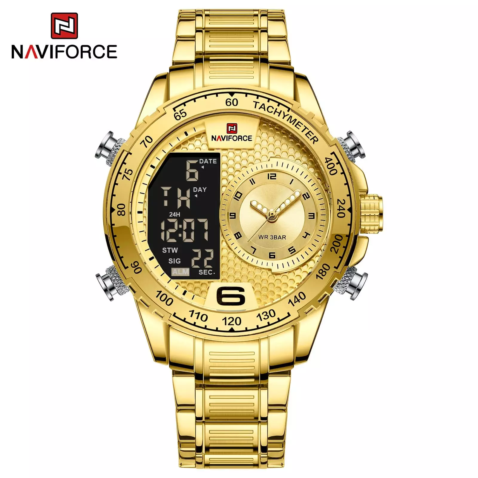 Jual Naviforce Jam Tangan Pria Naviforce 9199 Dual Time Tali