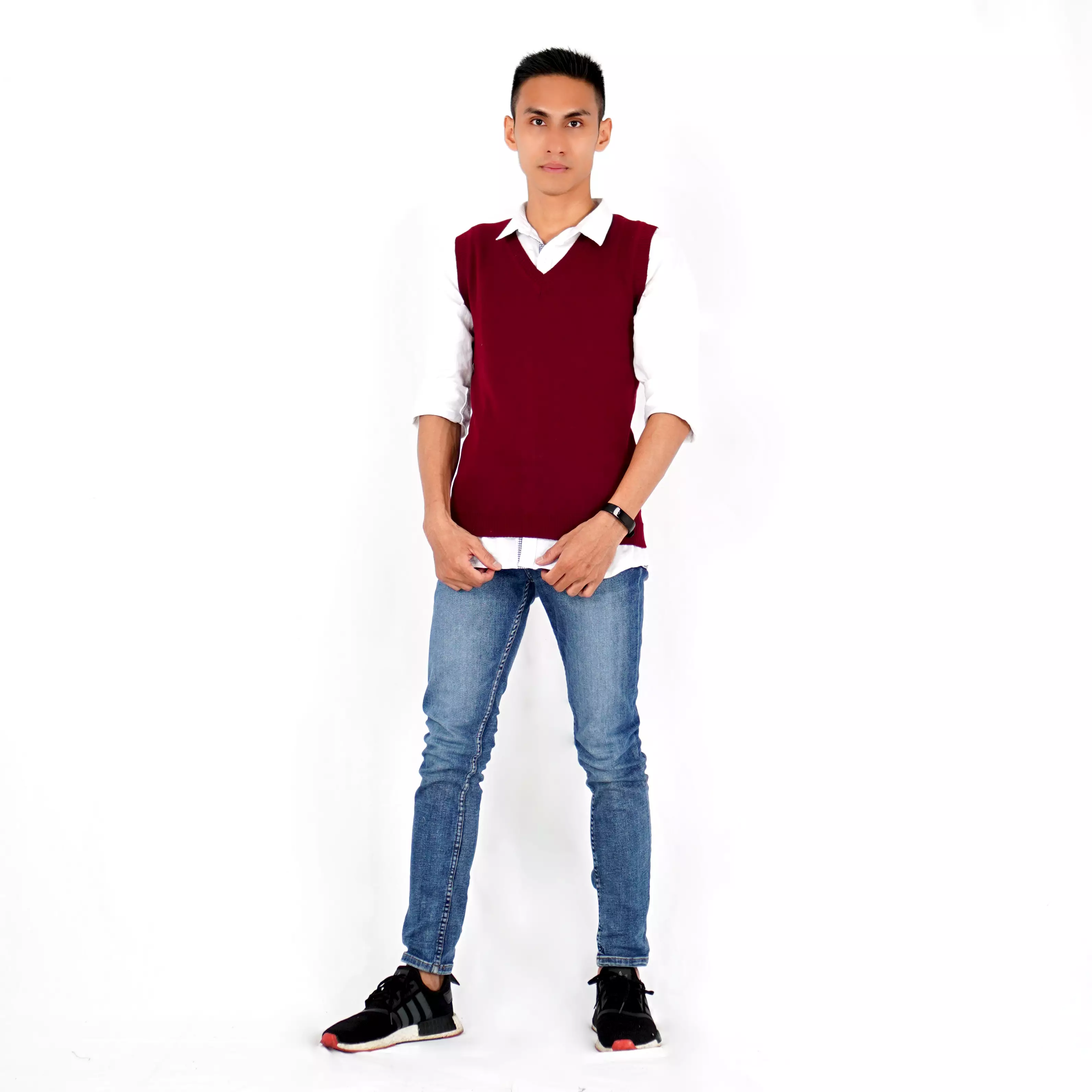 Rompi Rajut Pria Polos / Basic Knit Vest Rompi Seragam / Rompi Polos