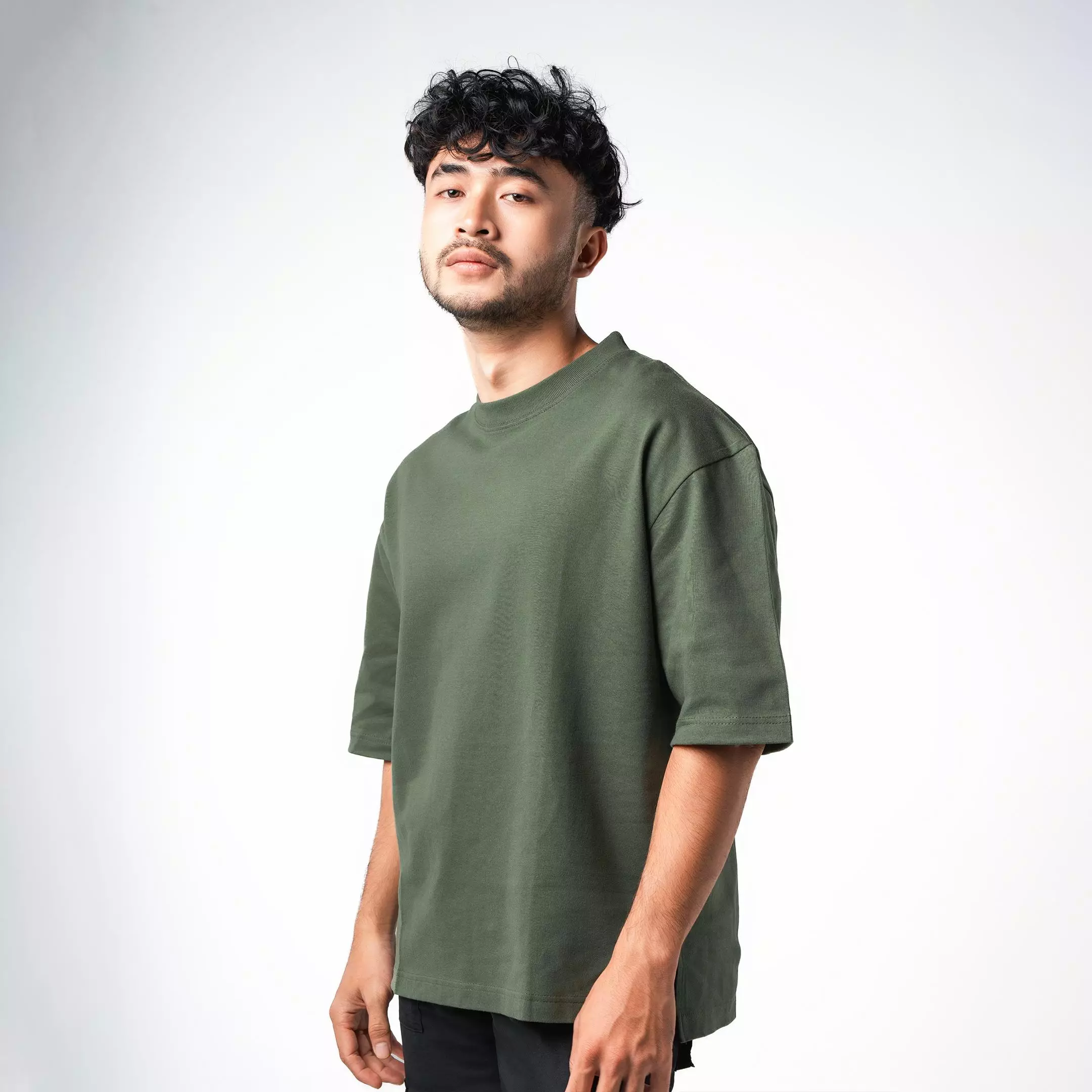 Gloaming Tshirt Oversized Cotton Australia Coolbreeze 25s Olive