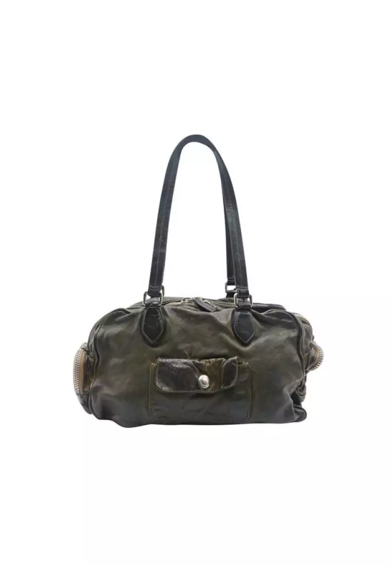 Prada olive green handbag clearance