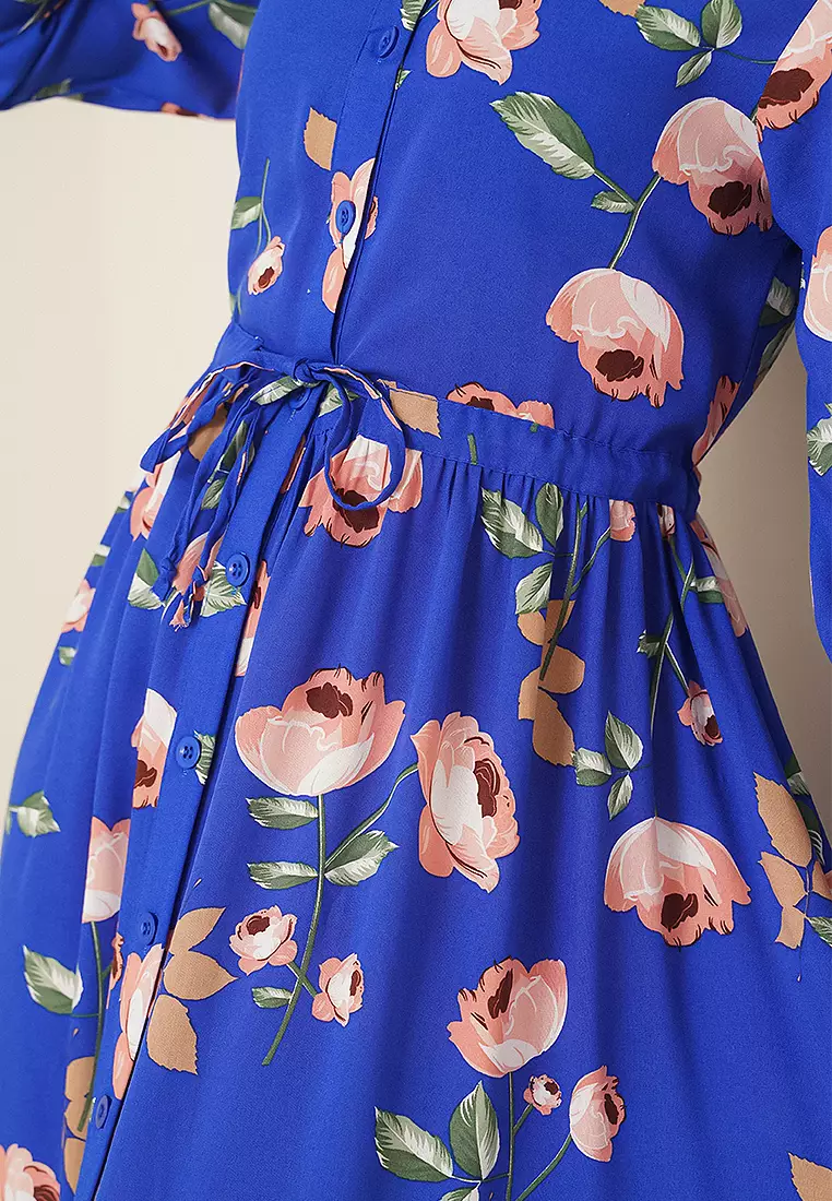 Modest Viscose Maxi Shirt Dress