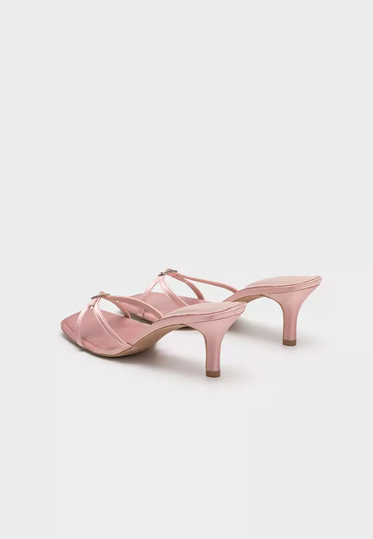 CLOUDFOAM SQUARE TOE STILETTO HEEL SLIDE