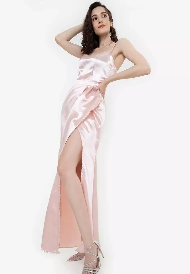 Wrapped In Love Sweetheart Wrap Maxi Dress