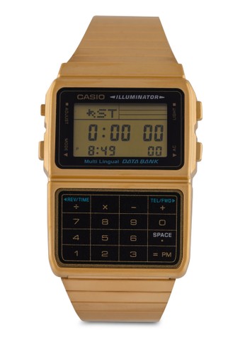 Casio Gold salon esprit 香港DBC-611G-1DF 計算機電子錶, 錶類, 不銹鋼錶帶