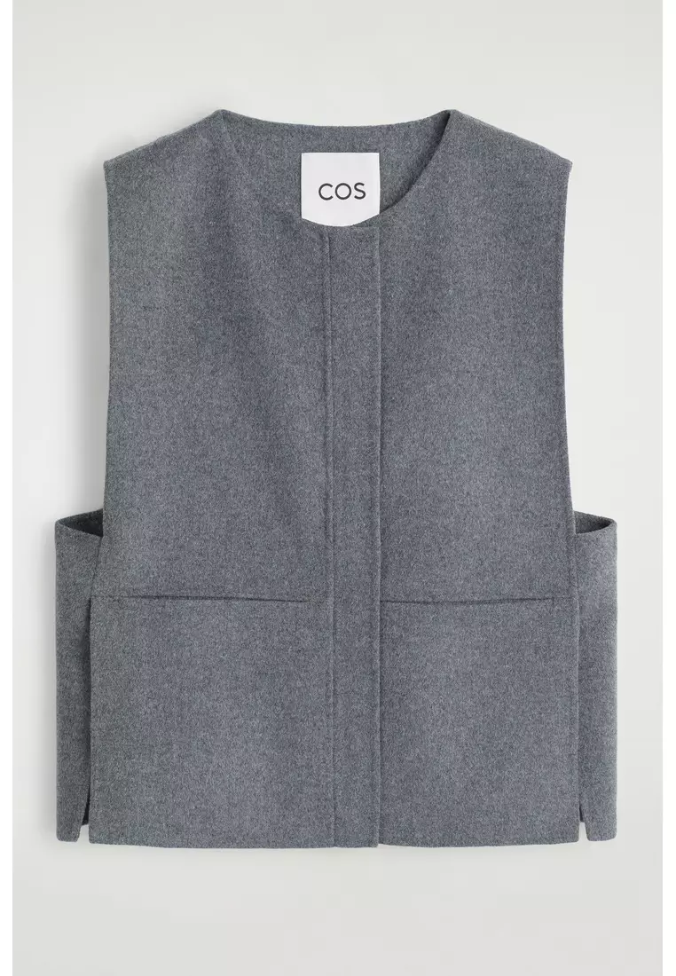 DOUBLE-FACED WOOL HYBRID VEST