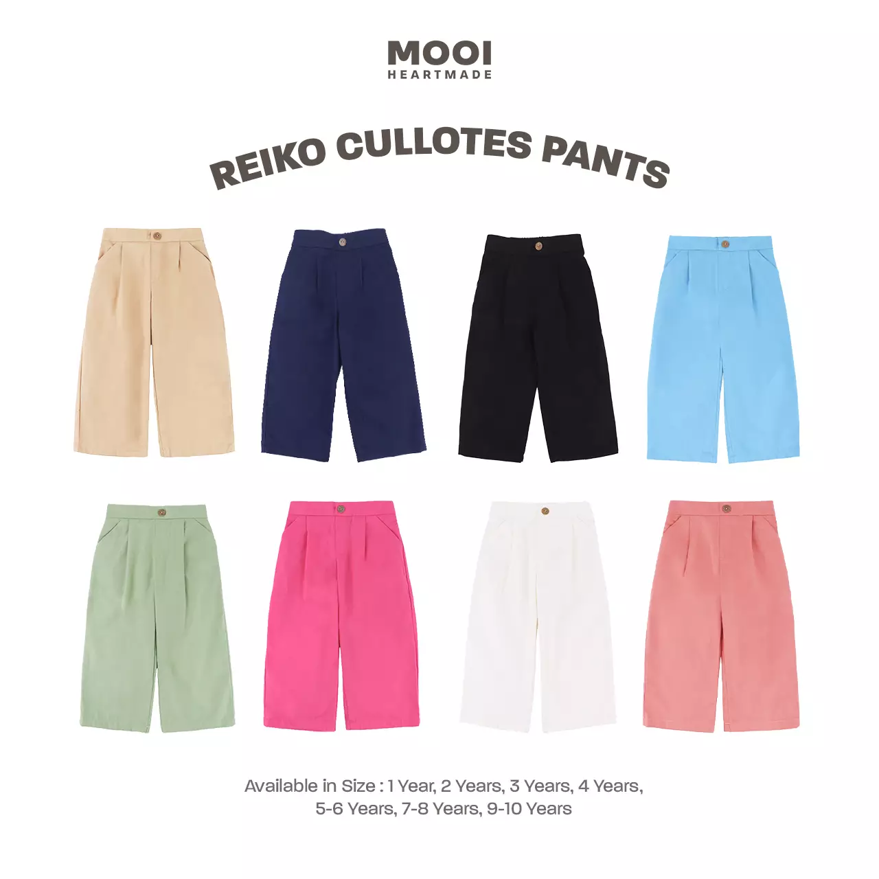 Mooi Celana Panjang Chinos Anak Perempuan Reiko Cullotes Pants - Pink Rose