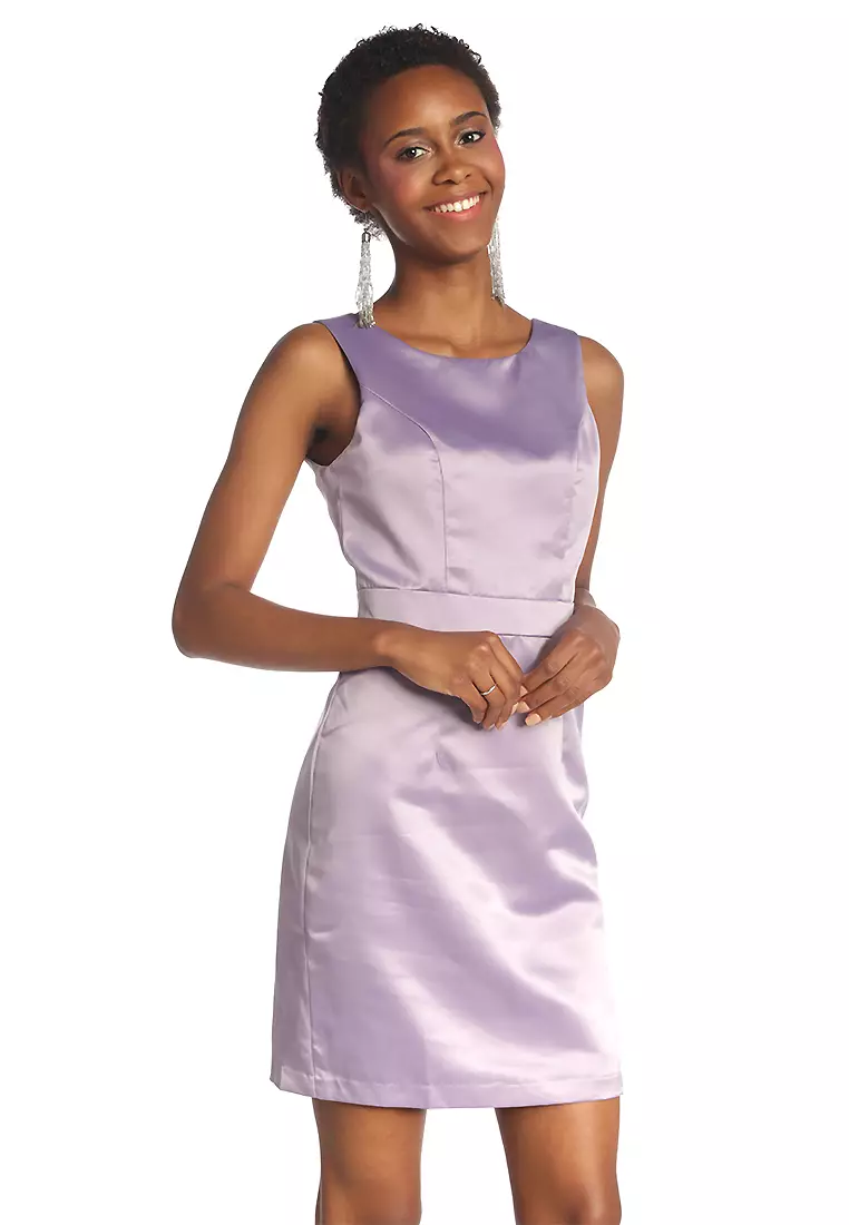 London Rag Light Purple Satin Bodycon Mini Dress 2024 Buy London