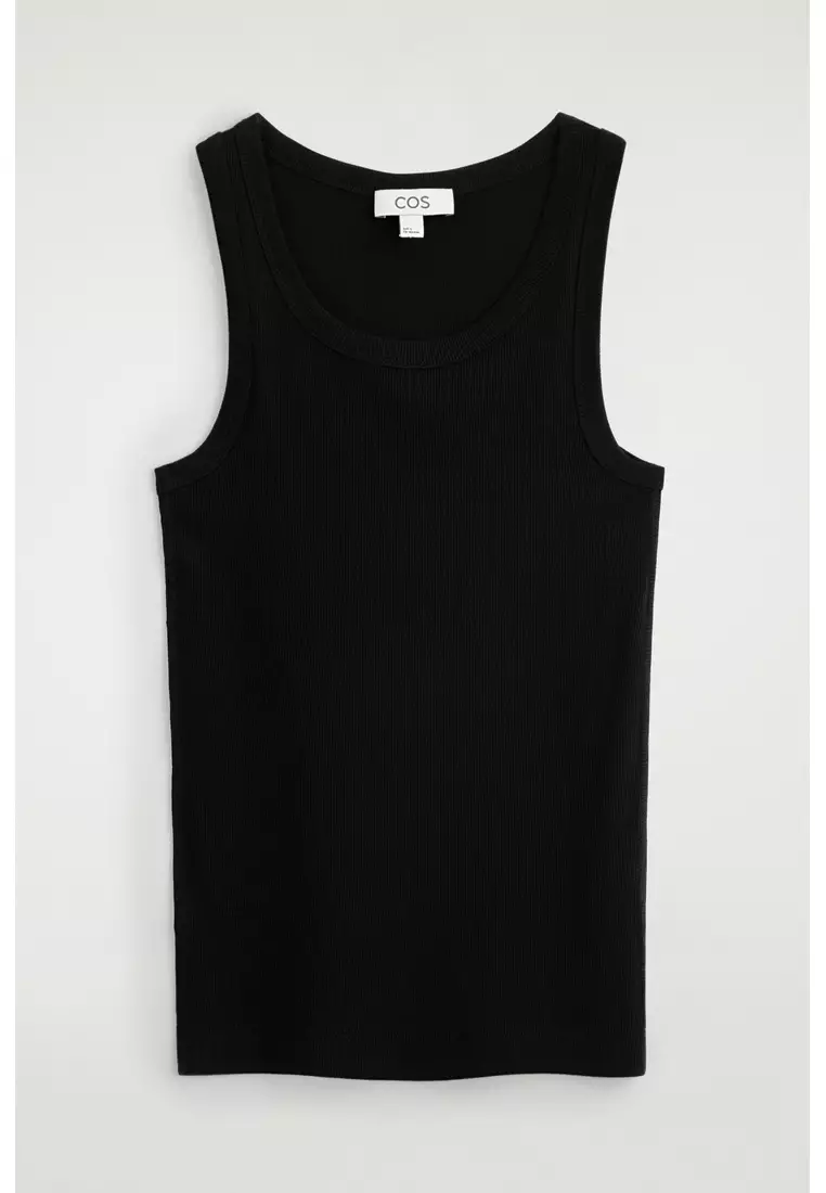 RIBBED COTTON TANK TOP
