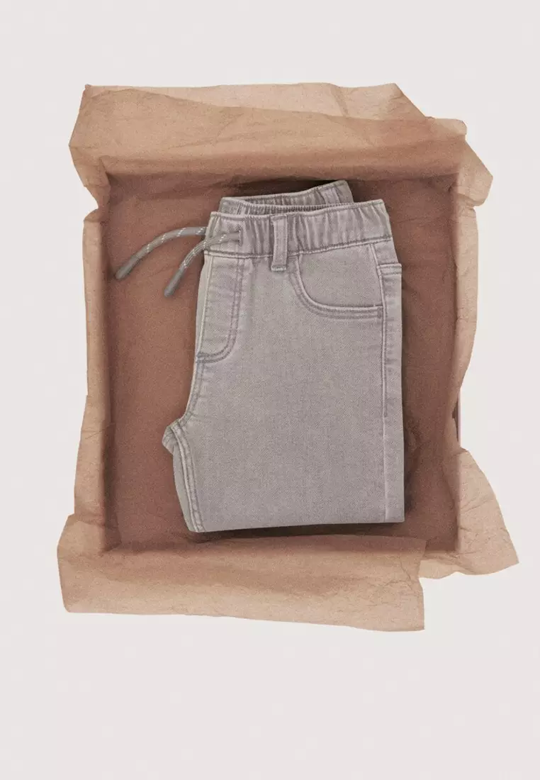 Slim Fit Drawstring Jeans