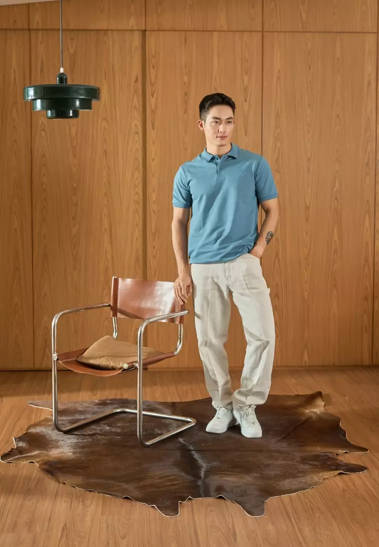 Kale HUGO Dusty Blue / Polo Shirt Lengan Pendek Pria