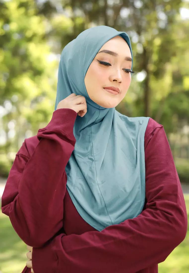 Cotton Bee - Safar Sport Bergo | Hijab Instan Olahraga - Seafoam