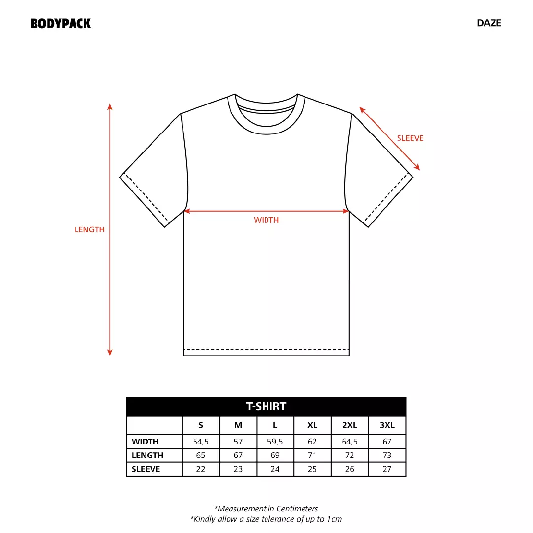 Daze T-Shirt Short Sleeves Baju Kaos Lengan Pendek Relax Comfort