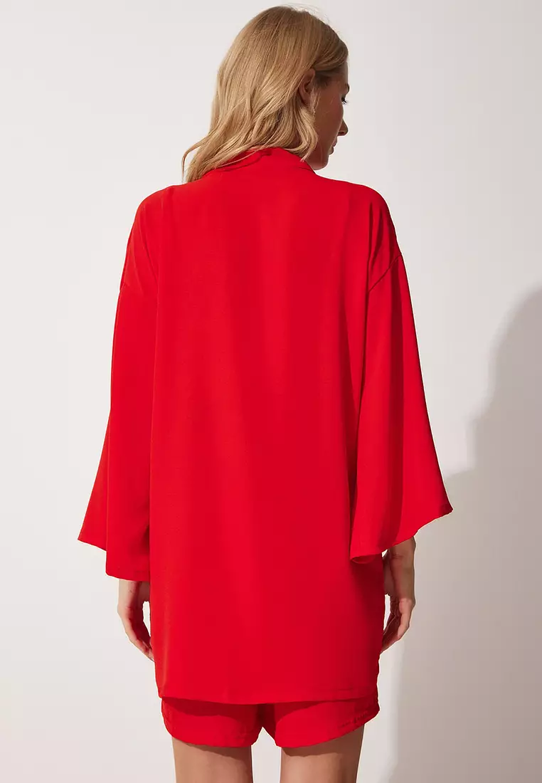 Flowy Kimono with Shorts Set