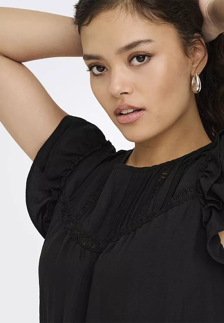 Sleeveless Woven Lace Top