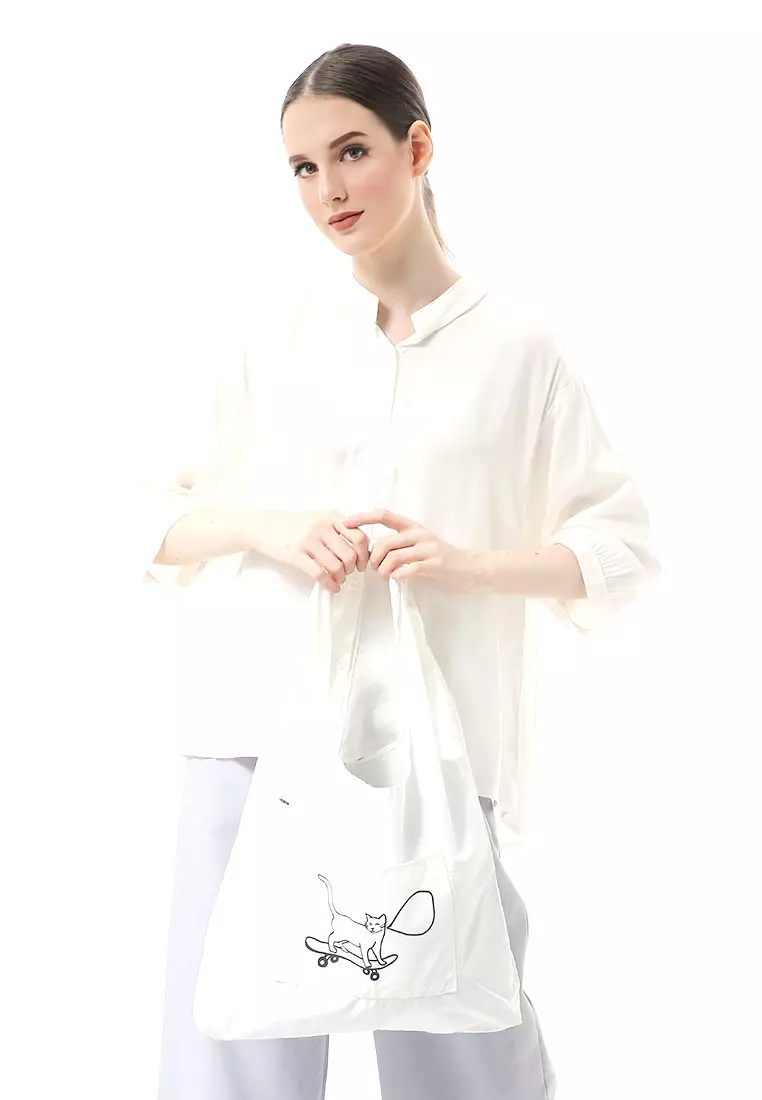 Jesika ToteBag Motif Grafik Made of High Quality Material - Kucing