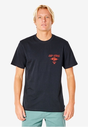 Rip Curl black Fadeout Essential Tee 452C7AA97866CCGS_1