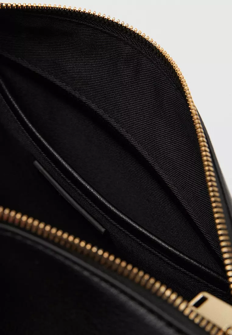 Faux-Leather Shoulder Bag