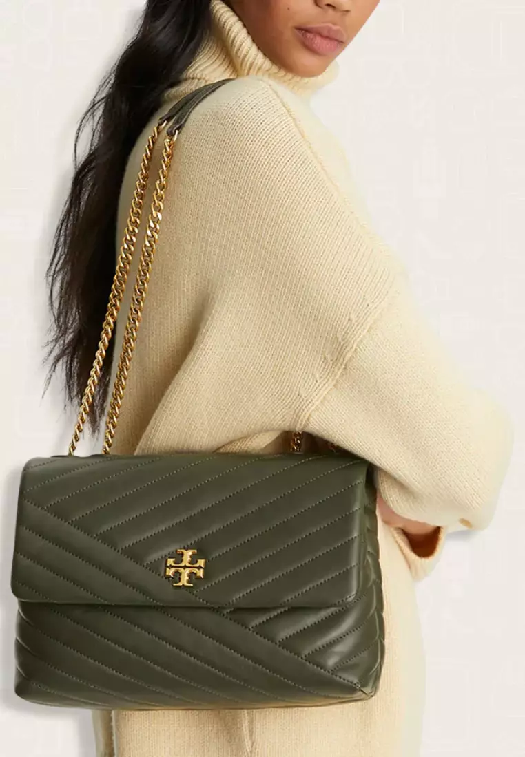 Tory Burch Kira Chevron Convertible Shoulder Bag Goldfinch