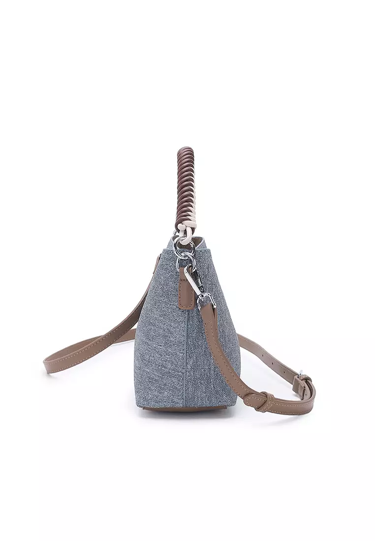 Women's Top Handle Bag / Sling Bag / Crossbody Bag / Shoulder Bag - Blue / Dark Khaki