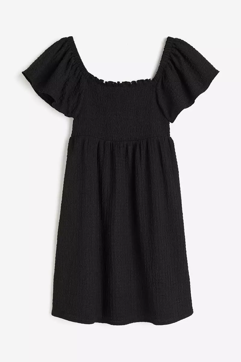 Smocked-bodice dress