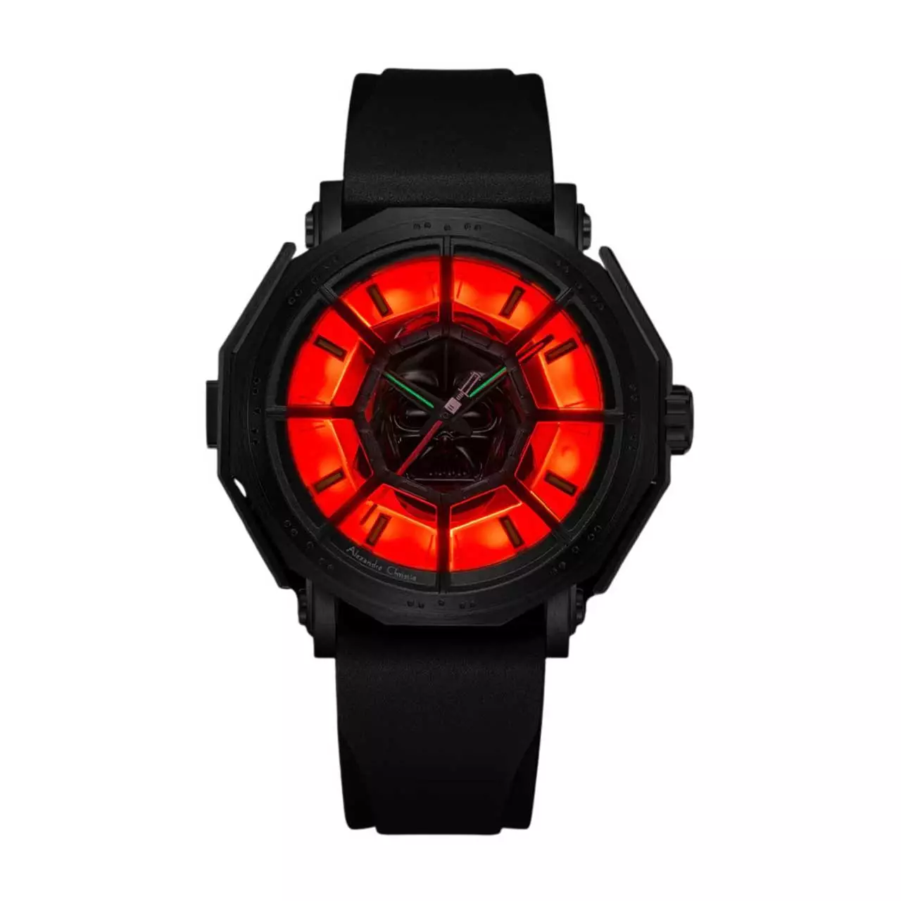 Alexandre Christie Star Wars - Death Star Limited Edition Jam Tangan Pria - Black - Rubber - 9205 MHRDV1