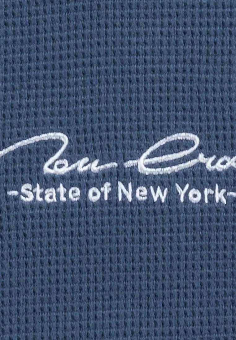 NE Script Basic FW25 Muted Indigo Over Sized Short Sleeve T-Shirt