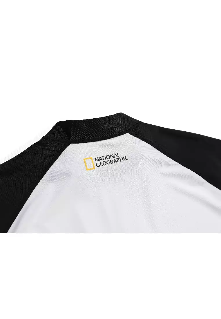 Unisex Color Block Zip Up Rashguard