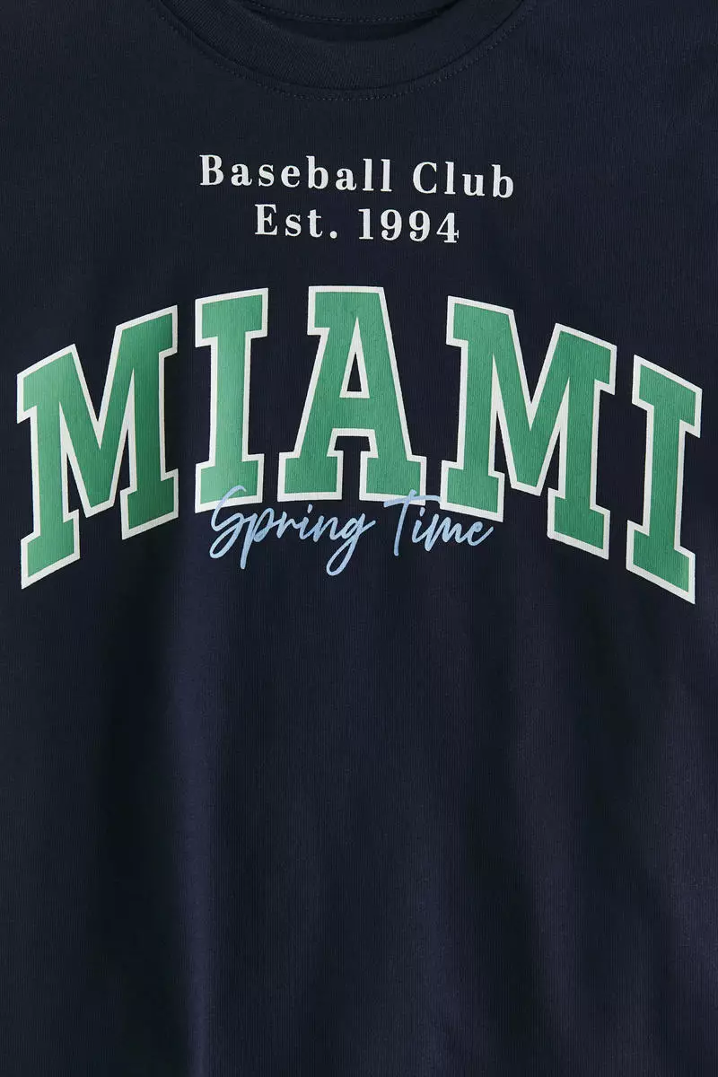 Printed cotton T-shirt