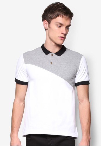 esprit outlet 台灣對比色拼貼 POLO 衫, 服飾, Polo衫