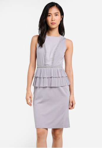 Jual ZALORA Studio Peplum Frill Dress Original  ZALORA 