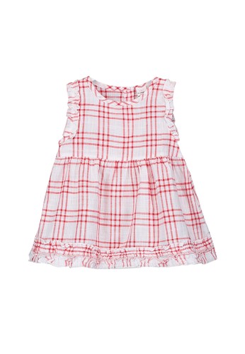 Jual Lc Waikiki Baby Girl Plaid Linen Blouse Original Zalora Indonesia