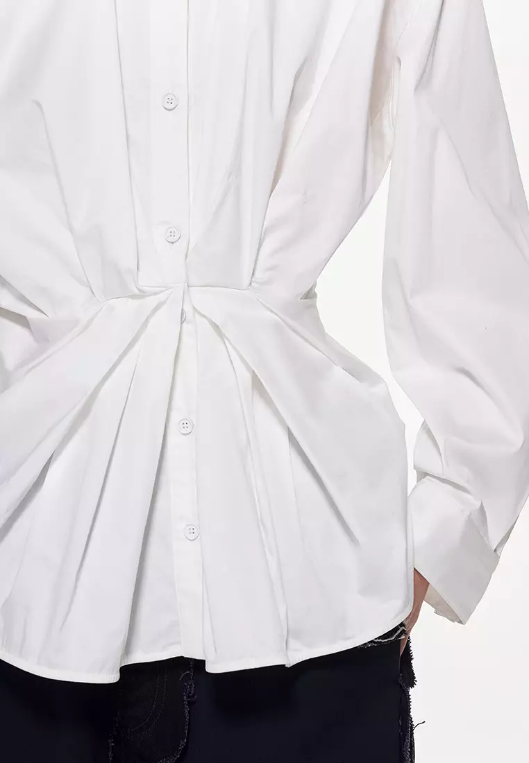 JNBY Women's Waist-Cinched Long Sleeve Shirt