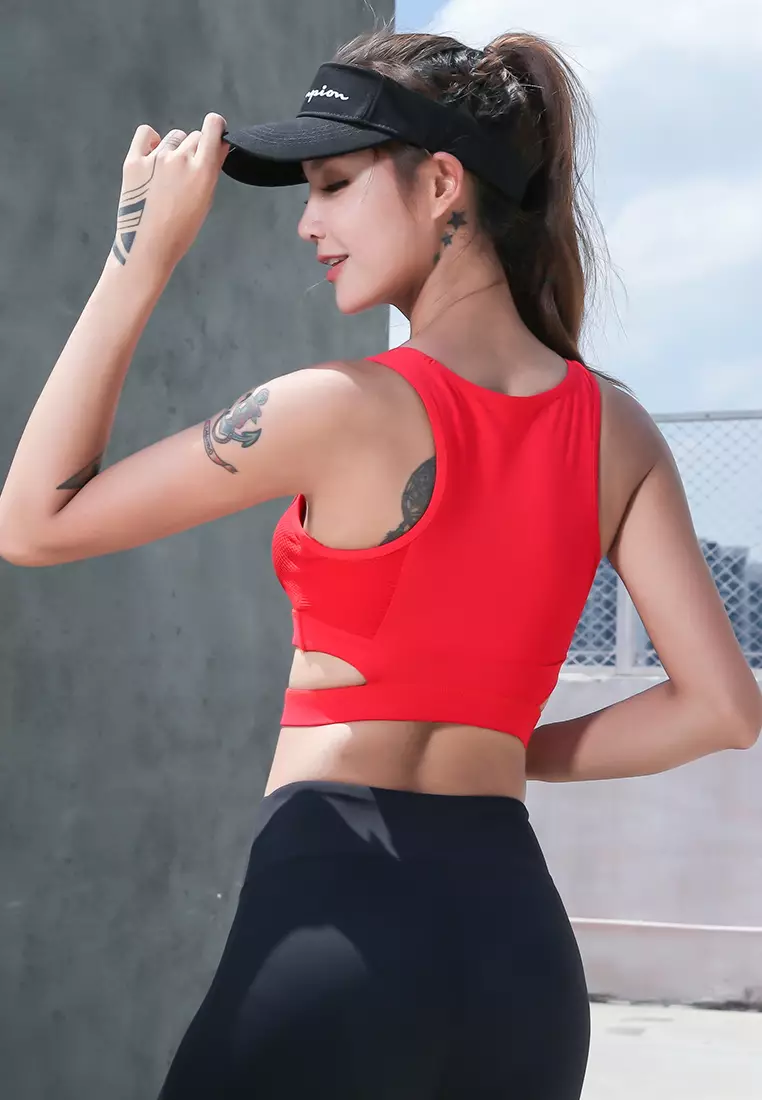 Gilly Hicks /Hollister Bright Red Racerback Sports Bra Small - $16