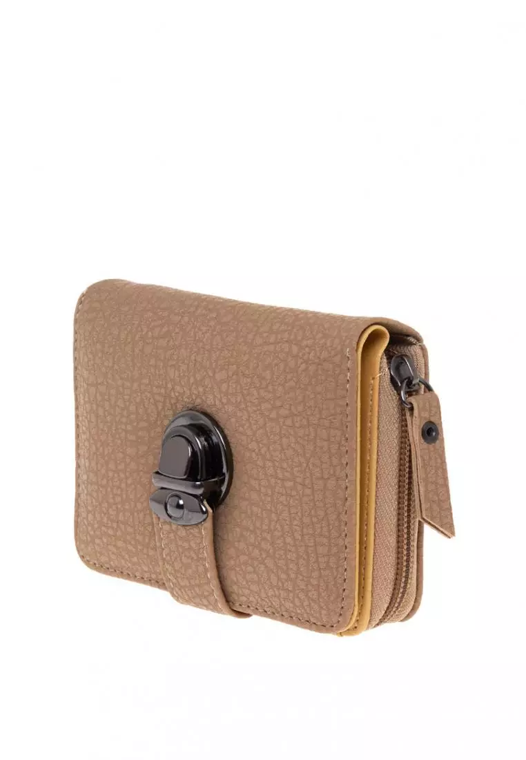 Beril Dompet Wanita Design Simple Card Wallet Premium Quality - Camel