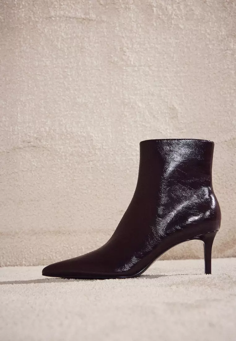 Pointed Heel Ankle Boots