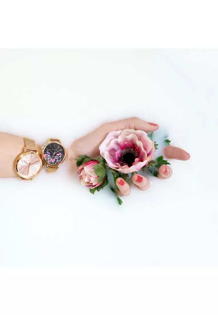 [Sustainable Watch] Oui & Me Grande Amourette 38mm Butterfly Dial Women's Quartz Rose Gold Watch ME010035