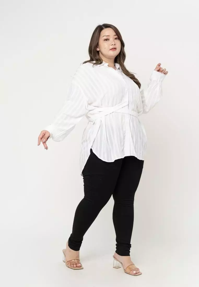 Plus Size Shirt Trixie White