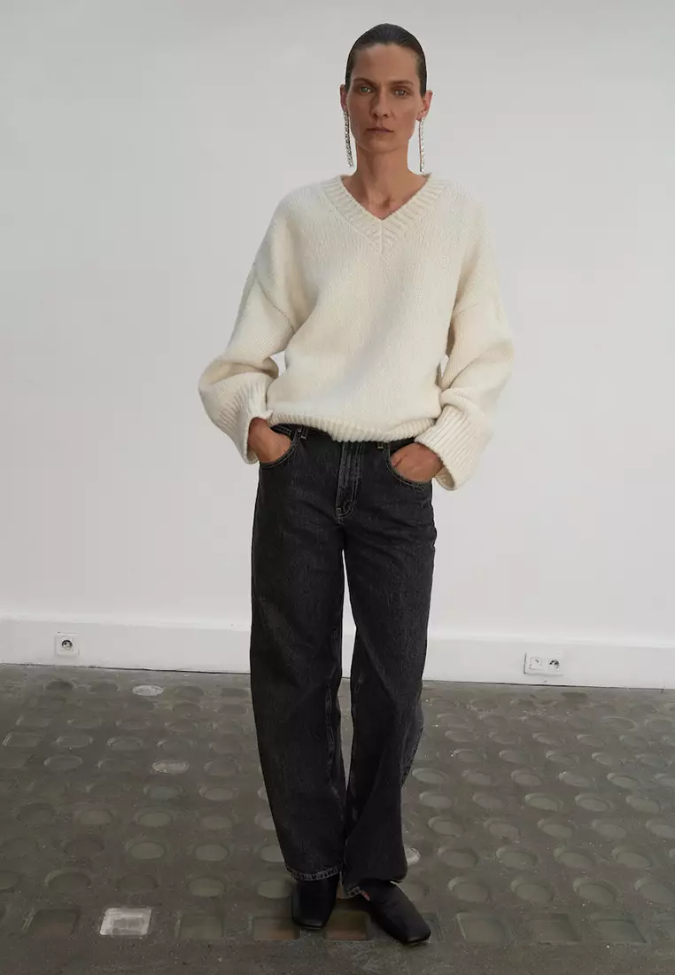 Mid-Rise Straight Jeans