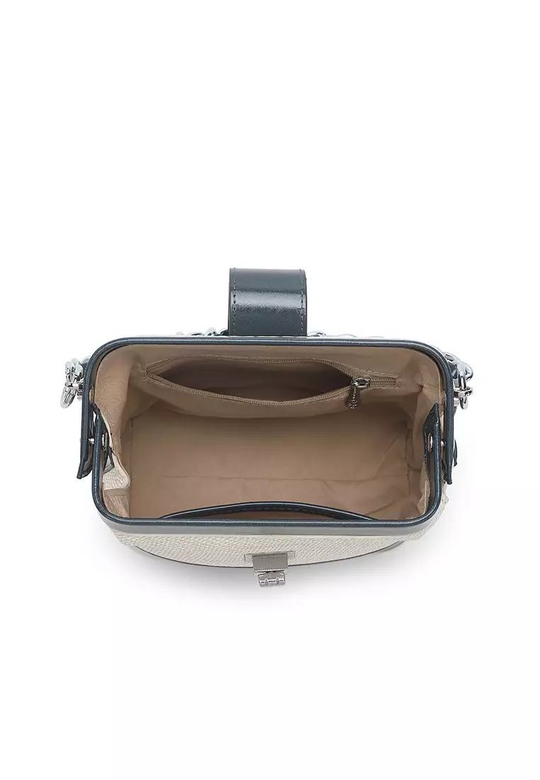 Women's Top Handle Bag / Sling Bag / Crossbody Bag / Shoulder Bag - White / Blue