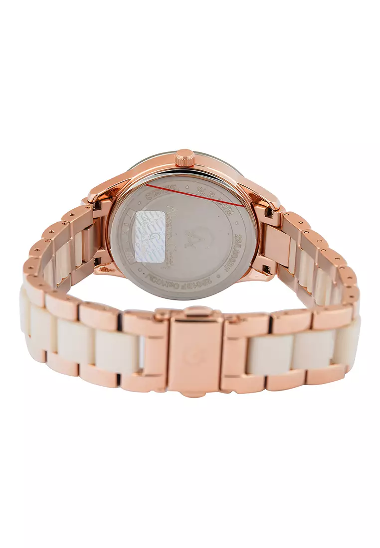Jam Tangan Wanita Alexandre Christie Multifunction AC 2B01 BFBRGSL Rosegold White - Ceramic