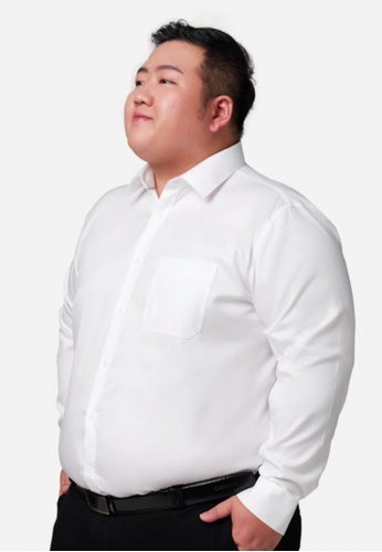 Buy Oxwhite Men Plus Size Non Iron Classic Semi Cutaway Collar Supima Pocketed Shirt Online Zalora Malaysia