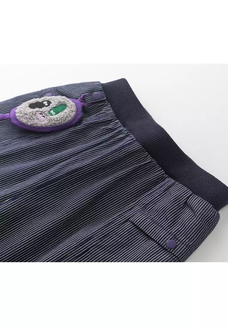 Casual Striped Long Pants With Accessories