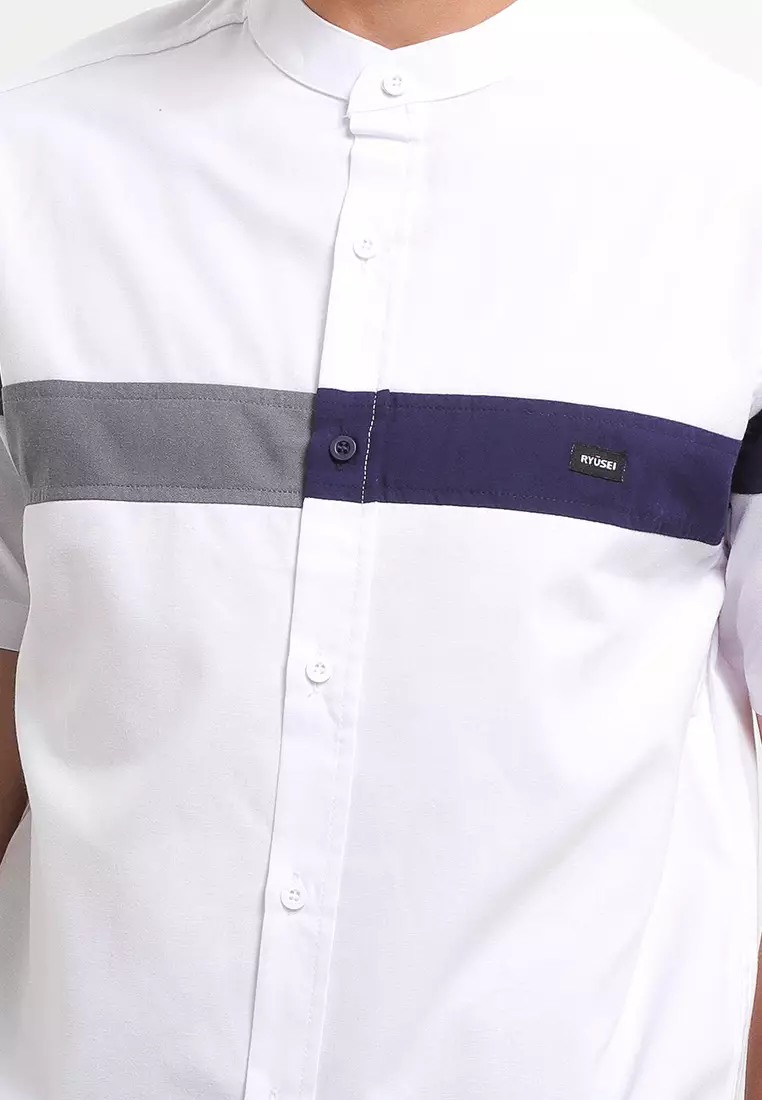 Ryusei Kemeja Lengan Pendek Yoshikawa Combo White
