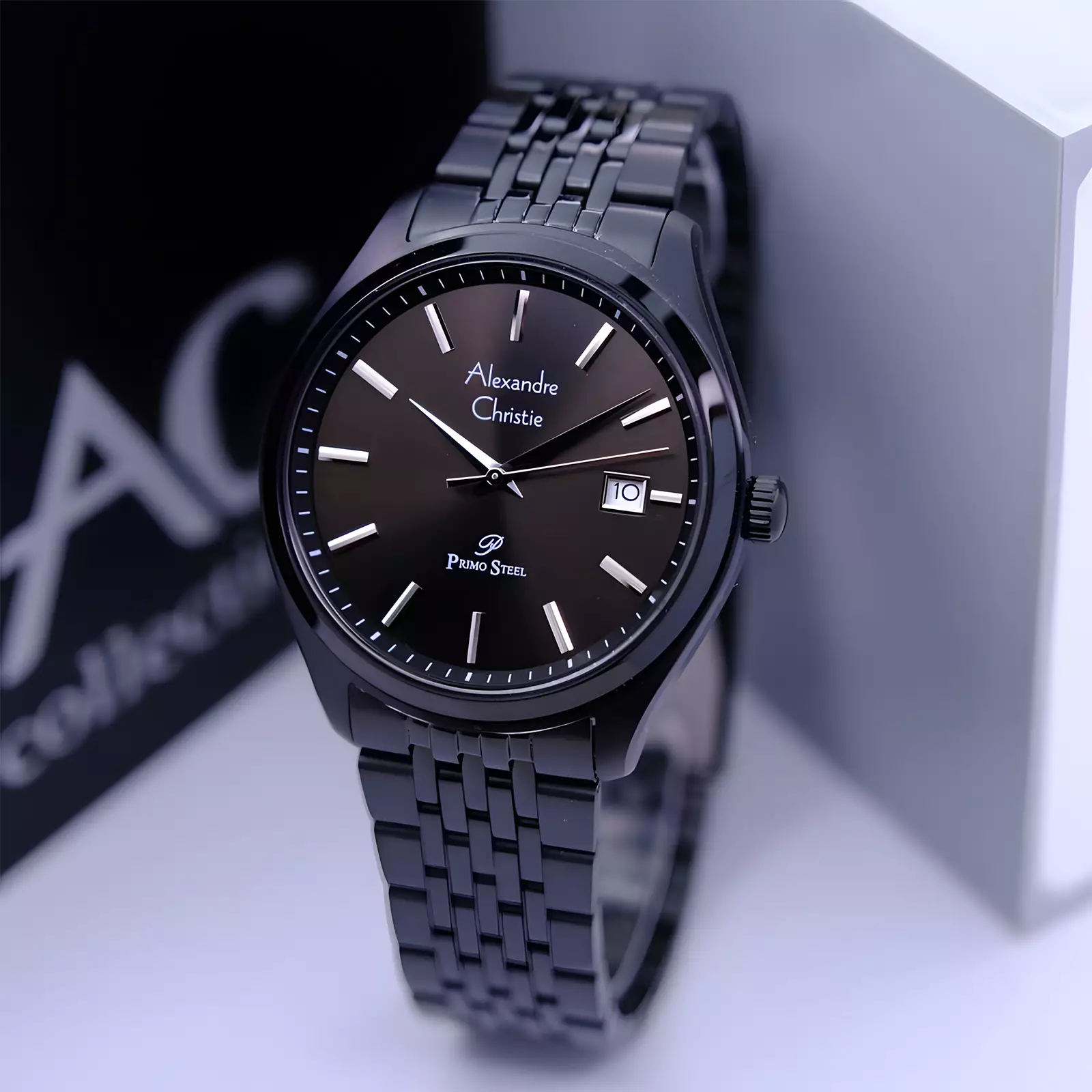 Jam Tangan Analog Pria - Primo Series - Black - Stainless Steel - 1040 MDBIPBA