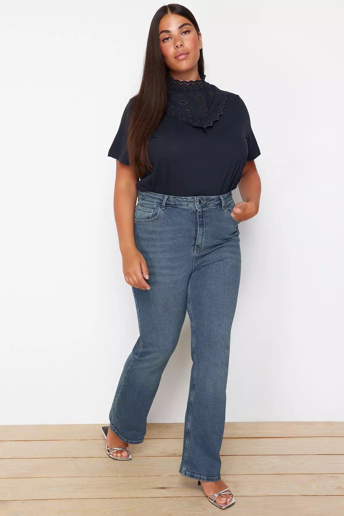Curve High Waist Spanish Leg Jeans