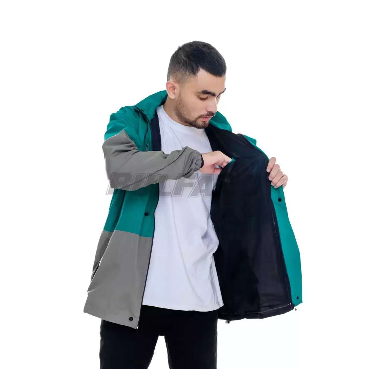 Jaket Taslan Hoodie Outdoor Tosca Grey